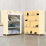 Xpoko Shoe Cabinet Dustproof Fabric Organizer Multilayer Shoe Rack Nonwovens Household Simple Storage Economic Type Shoe Rack Cabinet