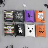 Xpoko 20/10pcs Halloween Pillow Candy Gift Box Pumpkin Cookie Sweet Packaging Bag Halloween Party Decor Supplies Kids Trick or Treat