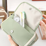 Xpoko back to school Large Capacity Multi Layer Pencil Case Stationery Bag Minimalist Creative Stationery Pen Box Students School Stationery Supplies