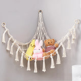 Xpoko Macrame Hammock Net Toys Storage Boho Decor Children Room Toys Stuffed Animals Toys Hammock Net Organize Bohemia Soft Storage