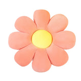 Xpoko Stuffed Six Petal Flower Cushion Girly Room Decor Sunflower Pillow Bay Window Pink Flower Setting for Kids Bedroom Seat Pillow