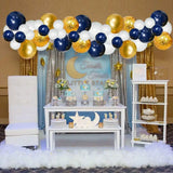 106Pcs Navy Blue Balloon Garland Kit White Gold Confetti Ballon Arch Graduation Wedding Boy 1st Birthday Baby Shower Party Decor