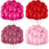 Xpoko Hot Pink Latex Party Balloons 5/10/12inch Retro Pink Red Balloon Valentine's Day Wedding Birthday Party Decoration Helium Globos