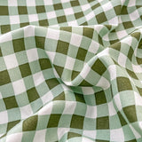 Xpoko Sage Green Buffalo Plaid Bed Skirt Elastic Bedskirt Dust Ruffle Green White Checkered Wrap Around Bed Skirts for Bedroom Decor