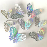 Xpoko 12pcs Suncatcher Sticker 3D Effect Crystal Butterflies Wall Sticker Beautiful Butterfly for Kids Room Wall Decal Home Decoration