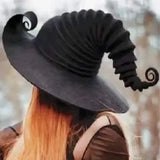 Xpoko New Witch Hat Halloween Dark Curse Party Decorate Prop Black Witch Hat Ladies Men Wizard Pointy Hat Cosplay Costume Accessories