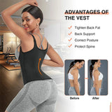 Xpoko Sweat Waist Trainer Vest Slimming Corset for Weight Loss Body Shaper Sauna Suit Compression Shirt Belly Girdle Tops Shapewear