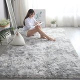 Xpoko Gray Carpet for Living Room Plush Rug Bed Room Floor Fluffy Mats Anti-slip Home Decor Rugs Soft Velvet Carpets Kids Room Blanket