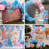 Xpoko 105Pcs Gender Reveal Balloons Arch Kit Baby Shower Decor Pink Blue Balloons Garland Decor Boy Girl 1st Birthday Party Decoration