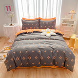 Xpoko 100% Cotton Green Plaid Bedding Set,Nordic Bed Cover 90,Skin Friendly, Duvetcover&2pcs Pillowcase,No Bed Sheet