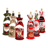 Christmas Wine Bottle Cover Merry Christmas Decorations For Home 2023 Cristmas Ornament Xmas Navidad Gifts New Year 2024