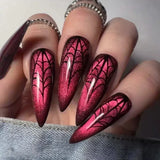 Xpoko 24Pcs long stiletto False Nails Wearable  Almond Fake Nails Pink Leopard Print Design Bright color Full Cover Press on Nails