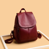 Xpoko New Women Leather Backpacks High Quality Female Vintage Backpack For Girls School Bag Travel Bagpack Ladies Sac A Dos Back Pack
