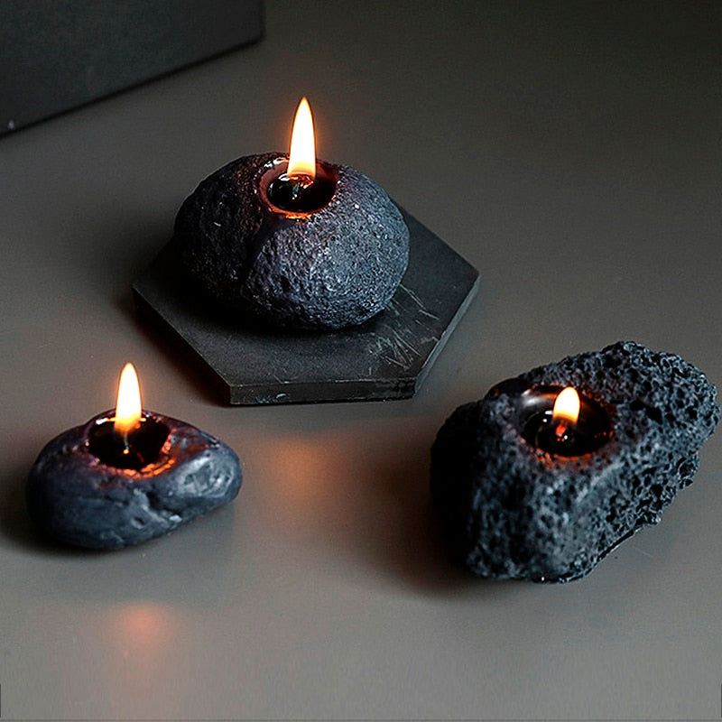 Xpoko Home decor souvenirs meteorite stone scented candle diy handmade creative birthday gifts home decoration ornaments small candle