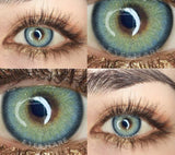 Xpoko Color Lens Eyes 2pcs Natural Color Contact Lenses For Eyes Beauty Contact Lenses Eye Cosmetic blue Color Lens