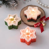 Xpoko Snowflake Silicone Candle Mold Christmas Tree Aromatherapy Candle Handmade Candle Mould Gift Christmas Decoration