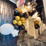 27/29/31pcs Black Gold White Balloons Metallic Rose Gold Confetti Latex Balloon Wedding Birthday Party Decorations Baby Shower