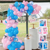 Xpoko 105Pcs Gender Reveal Balloons Arch Kit Baby Shower Decor Pink Blue Balloons Garland Decor Boy Girl 1st Birthday Party Decoration