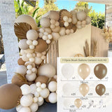 Xpoko Apricot Coffee Brown Balloons Garland Arch Kit Wedding Birthday Party Decorations Kids Baby Shower Supplies Latex Balloon Globos