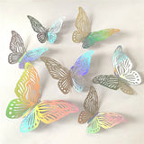 Xpoko 12pcs Suncatcher Sticker 3D Effect Crystal Butterflies Wall Sticker Beautiful Butterfly for Kids Room Wall Decal Home Decoration