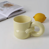 Xpoko Nordic ins simple solid color ceramic mug breakfast milk cup office pantry coffee cup water cup to send friends Christmas gifts