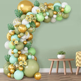 Xpoko Green Balloon Garland Arch Kit Jungle Safari Birthday Party Decor Kids Boy Baby Shower Balloons Wedding Birthday Party SupGplies