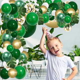 Jungle Green Balloons Garland Arch Kit Metallic Gold Balloon Artificial Palm Leaves Safari Birthday Party Decoration Baby Shower