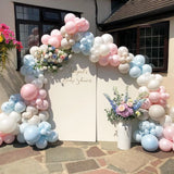 123pcs Pink Blue Balloons Garland Arch Kit Gender Reveal Boy Girl Baby Shower Decoration Sand White Balloon Birthday Party Decor