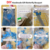 Xpoko DIY Butterfly Bouquets Handmade Butterfly Flower Material Package Wedding Dinner Party Birthday Decor Girlfriend Gift Propose