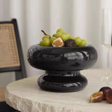 Xpoko Creative Nordic Round Fruit Storage Tray Decoration Living Room Porch Bedroom Ceramic Fruit Tray Home Decoration Accessories