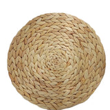 Xpoko Round Woven Placemats for Dining Table Wicker Straw Heat Resistant Place Mats Anti-Skidding Pad