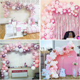 106Pcs Light Pink White Balloon Arch Garland Kit Pastel Baby Pink Latex Balloon Decor Girl Birthday Party Baby Shower Decoration