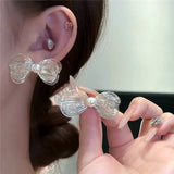 Xpoko Lizakosht Luxury Bow Earrings for Women New Designer Jewelry Wholesale