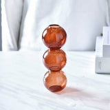 Xpoko Retro Glass Spherical Colorful Vase