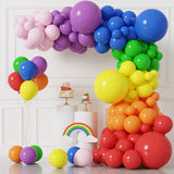 Xpoko Colorful Rainbow Balloon Garland Arch Kit Multicolor Latex Ballons Decoration Wedding Birthday Decor Kid Baby Shower Favor Party