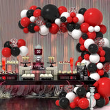 Red Black Balloons Garland Arch Kit Quality Confetti Ballon 1st Birthday Party Decorations Air Globos Casino Cars Theme Ladybug