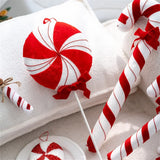 Xpoko Christmas Large Candy Canes Christmas Tree Lollipop Decoration Ornaments White and Red Decorative for Home Party Decor Xmas Gift