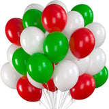 Christmas Balloons Red Green White Ballon Decor Ribbon Carnival Circus Xmas Party Decorations Helium Globos Birthday Baby Shower