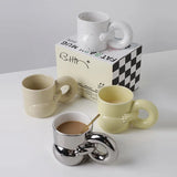 Xpoko Nordic ins simple solid color ceramic mug breakfast milk cup office pantry coffee cup water cup to send friends Christmas gifts