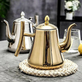 Xpoko Stainless Steel Teapot with Filter Hotel Restaurant Hotel Home Induction Cooker Long Mouth Large Capacity Teapot