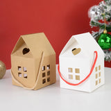 Xpoko 5pcs Kraft Paper Package Cardboard Candy Box Lantern Hexagon Favor Dragees Gift Box Birthday Wedding Christmas Party Decoration