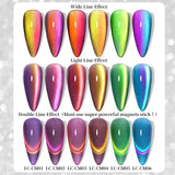 Xpoko LILYCUTE 7ML Double Light Cat Magnetic Gel Polish Nail Art Sparkling Rainbow Gel Nail Polish Semi Permanent UV Magnet Gel Esmalt