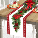 Xpoko Christmas Table Runner Merry Christmas Decoration for Home Xmas Party Decor 2023 Navidad Notal Noel Ornament Happy New Year 2024