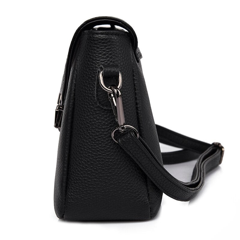 Xpoko Crossbody Bags for Women Handbags Genuine Leather Real Cowhide Women's Casual Fashion Bag Women Messenger Bag Small Shoulder Bag