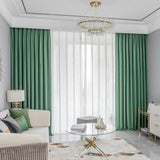 Xpoko Nordic Elegant Living Room Curtains Modern Curtains Velvet Blackout Bedroom Warm Interior Decoration Tulle