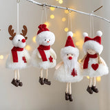 Xpoko Christmas Plush Doll Cloth Santa Claus Snowman Elk Hanging Pendant Merry Christmas Tree Decorations For Home Xmas Ornaments Noel