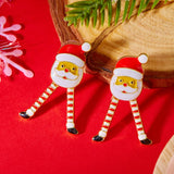 Xpoko Christmas Gifts Creative Long Legs Santa Claus Christmas Earrings for Women Cute Painting Oil Animal Elk Christmas Tree Earring New Year Jewelry