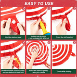 Xpoko Christmas Balloon Garland Arch Kit Red Green Gold Balloons Christmas Party Gift Box Candy Cane Foil Ballon Xmas Party Decoration