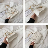 Xpoko NEWEST Shell Beads Bags Fashion Sweet Bag Women's Handbags Lace Wedding Chic Lady Chain Women Shoulder Crossbody Bag