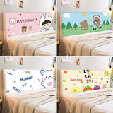 Cute Girl Stretch Dust Proof Furniture Bed Head Cover Polyester Print Cartoon Bedside Living Room Sofa Headboard Slipcover Cover